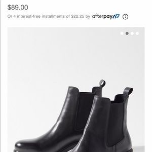 Urban Outfitters Black Chelsea Leather Boots